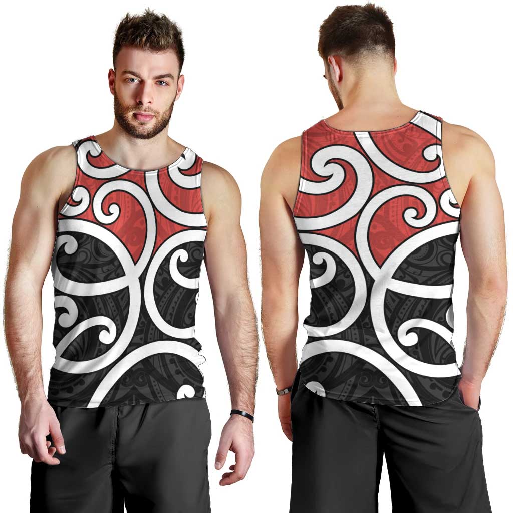 New Zealand Men Tank Top Maori Koru Tino Rangatiratanga Color - Aussie Hoodie