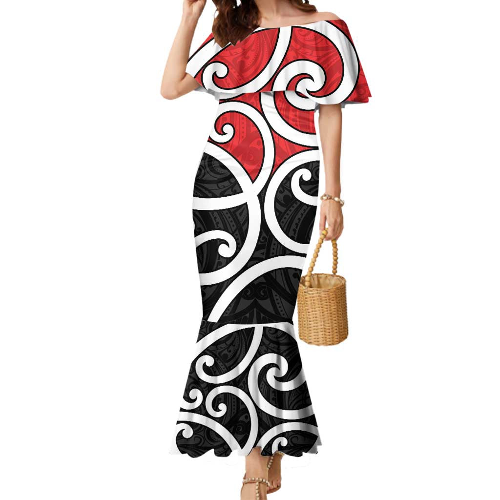 New Zealand Mermaid Dress Maori Koru Tino Rangatiratanga Color - Aussie Hoodie