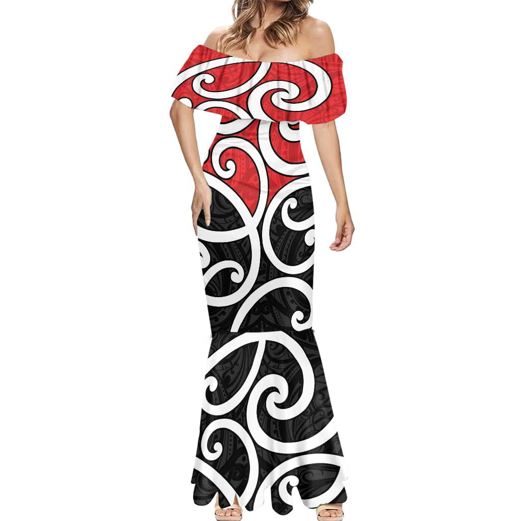 New Zealand Mermaid Dress Maori Koru Tino Rangatiratanga Color - Aussie Hoodie