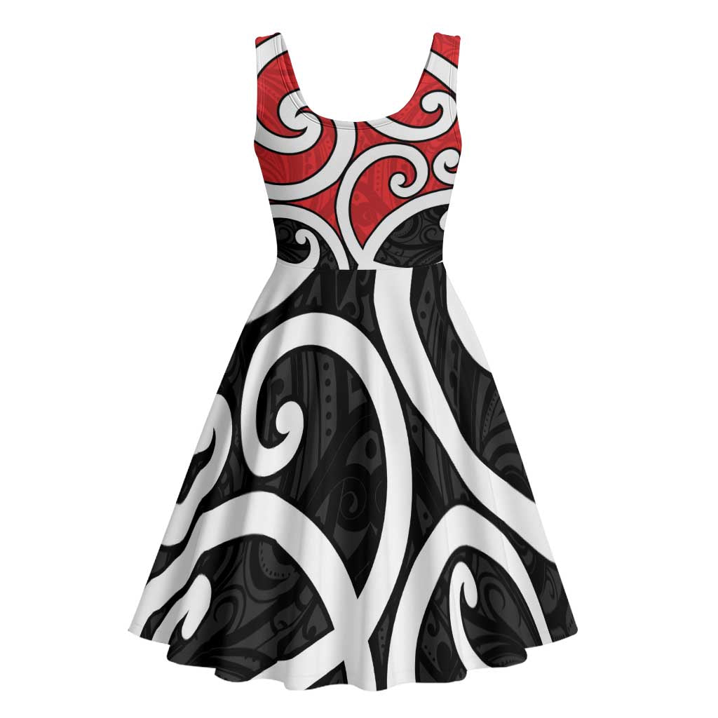 New Zealand Midi Dress Maori Koru Tino Rangatiratanga Color - Aussie Hoodie