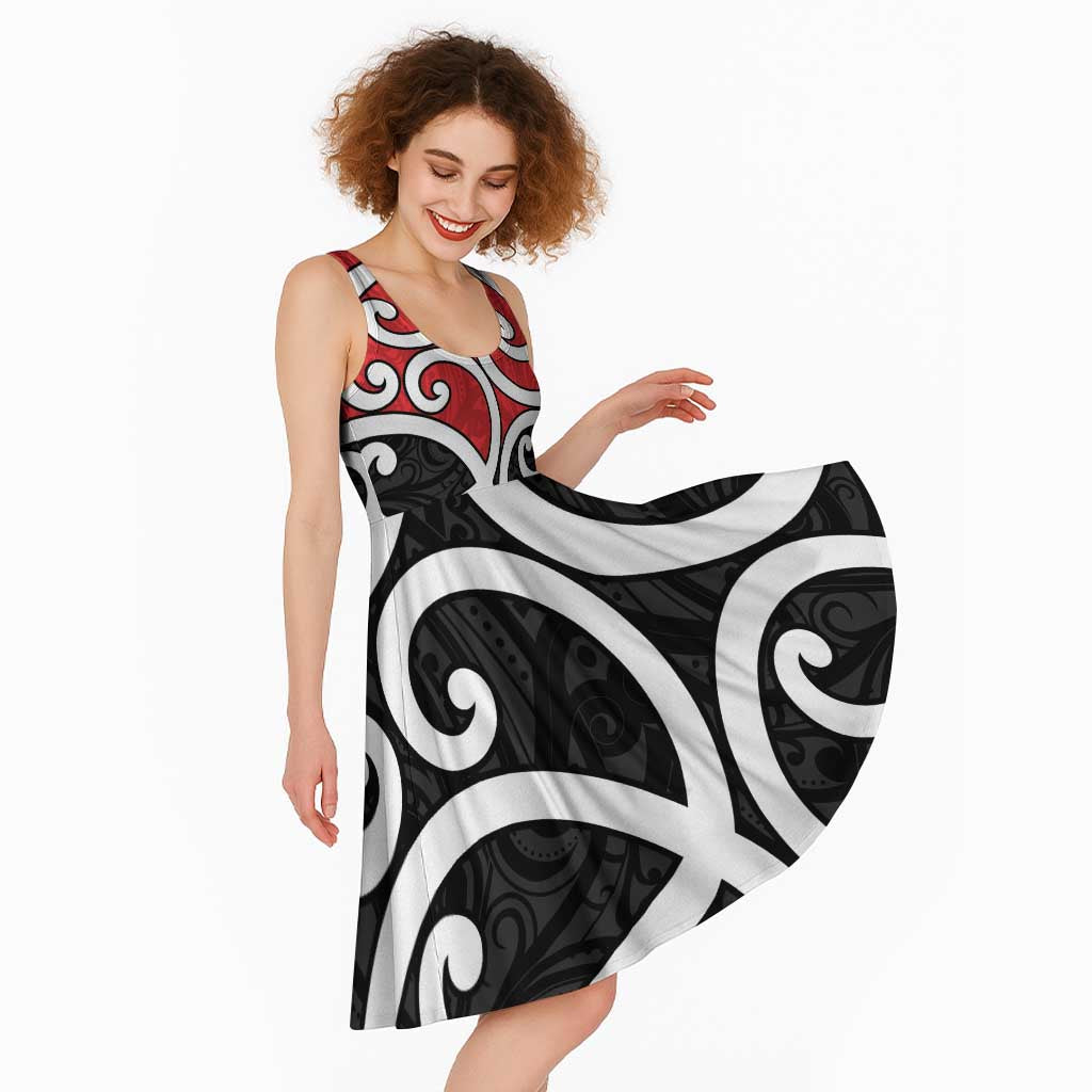 New Zealand Midi Dress Maori Koru Tino Rangatiratanga Color - Aussie Hoodie