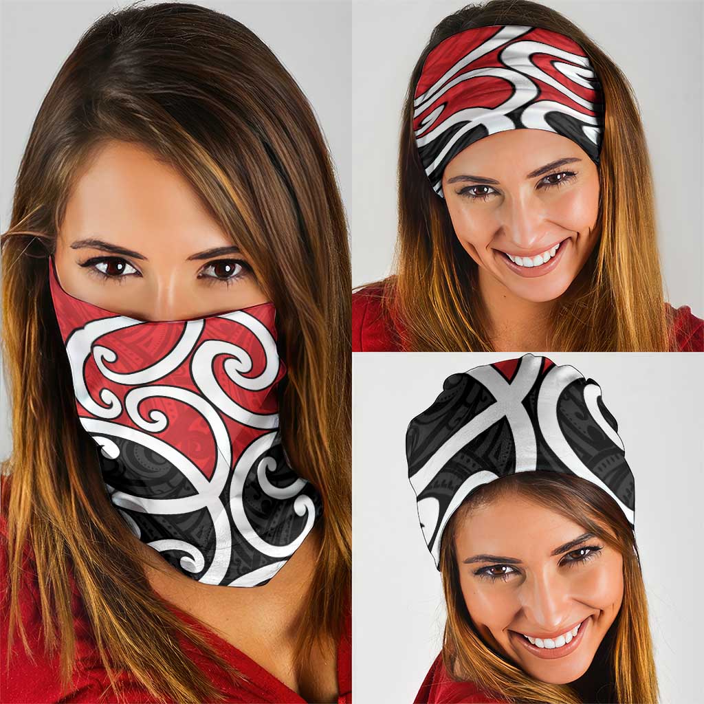 New Zealand Neck Gaiter Maori Koru Tino Rangatiratanga Color - Aussie Hoodie