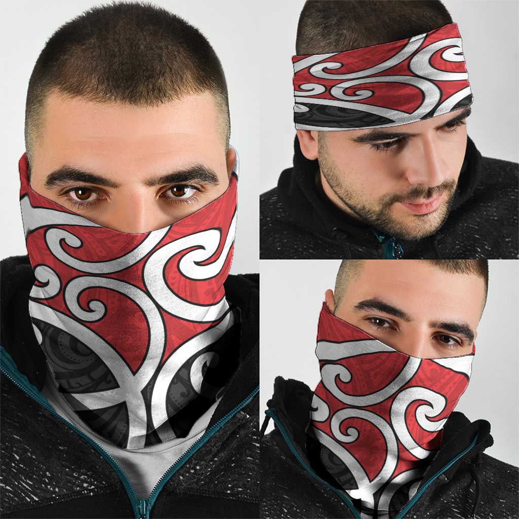 New Zealand Neck Gaiter Maori Koru Tino Rangatiratanga Color - Aussie Hoodie