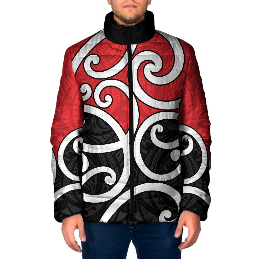New Zealand Padded Jacket Maori Koru Tino Rangatiratanga Color - Aussie Hoodie