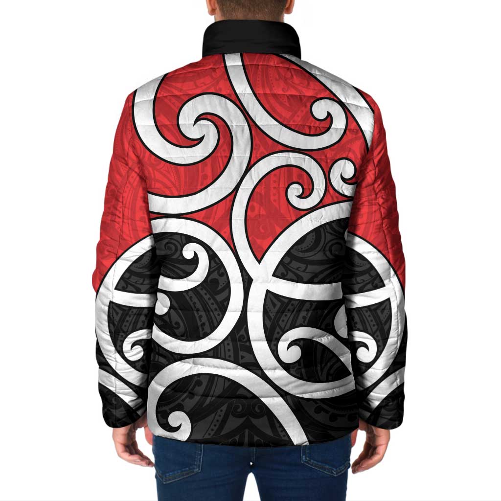 New Zealand Padded Jacket Maori Koru Tino Rangatiratanga Color - Aussie Hoodie