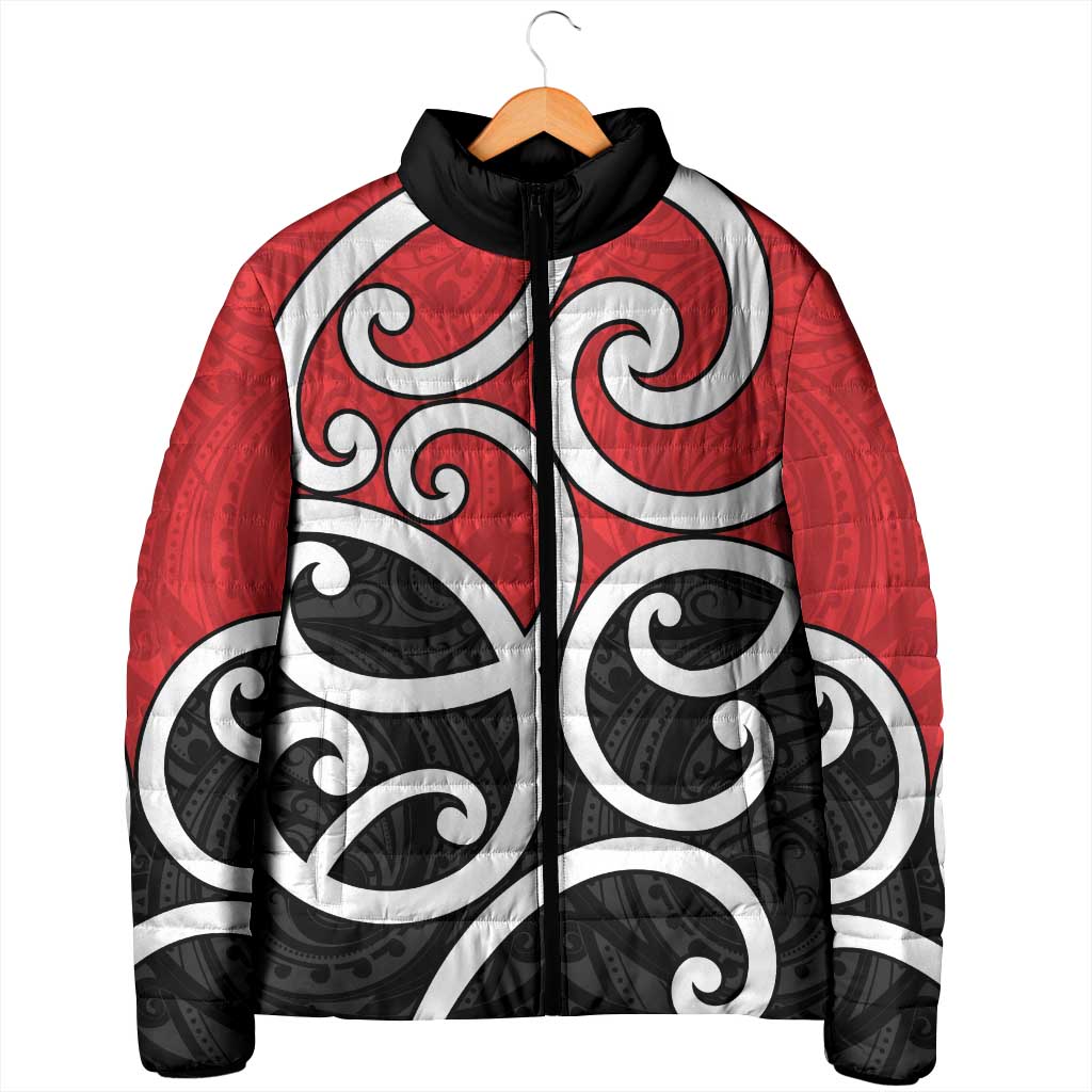 New Zealand Padded Jacket Maori Koru Tino Rangatiratanga Color - Aussie Hoodie
