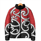 New Zealand Padded Jacket Maori Koru Tino Rangatiratanga Color - Aussie Hoodie