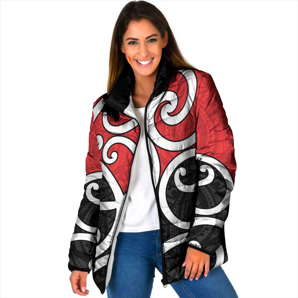 New Zealand Padded Jacket Maori Koru Tino Rangatiratanga Color - Aussie Hoodie