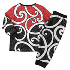 New Zealand Christmas Pajama Set Maori Koru Tino Rangatiratanga Color - Aussie Hoodie