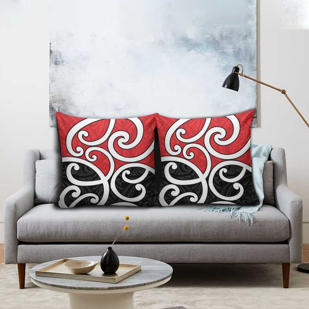 New Zealand Pillow Cover Maori Koru Tino Rangatiratanga Color - Aussie Hoodie