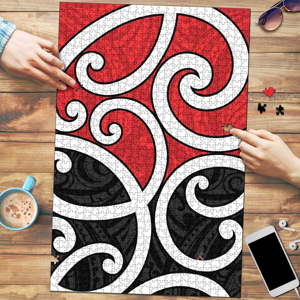 New Zealand Puzzle Maori Koru Tino Rangatiratanga Color - Aussie Hoodie