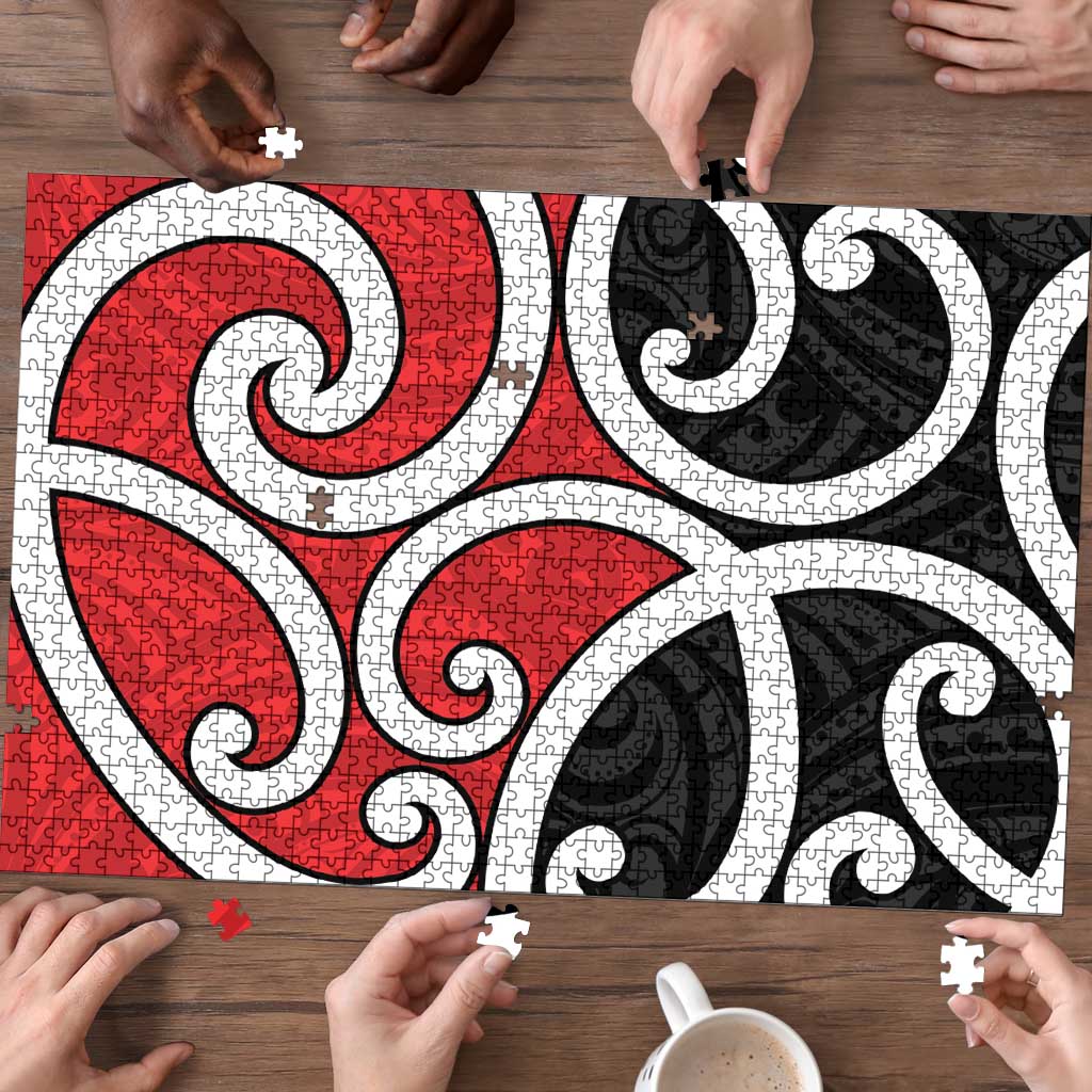 New Zealand Puzzle Maori Koru Tino Rangatiratanga Color - Aussie Hoodie