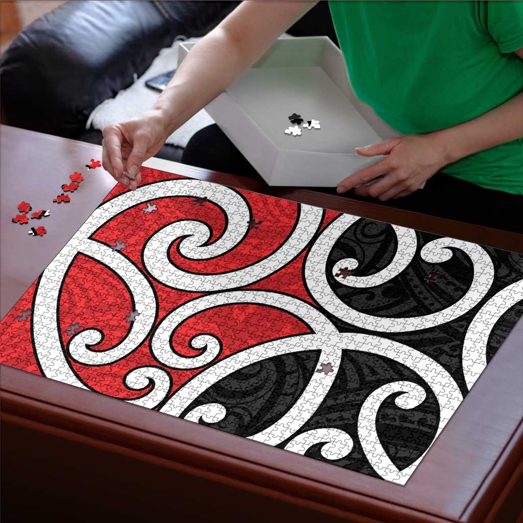 New Zealand Puzzle Maori Koru Tino Rangatiratanga Color - Aussie Hoodie