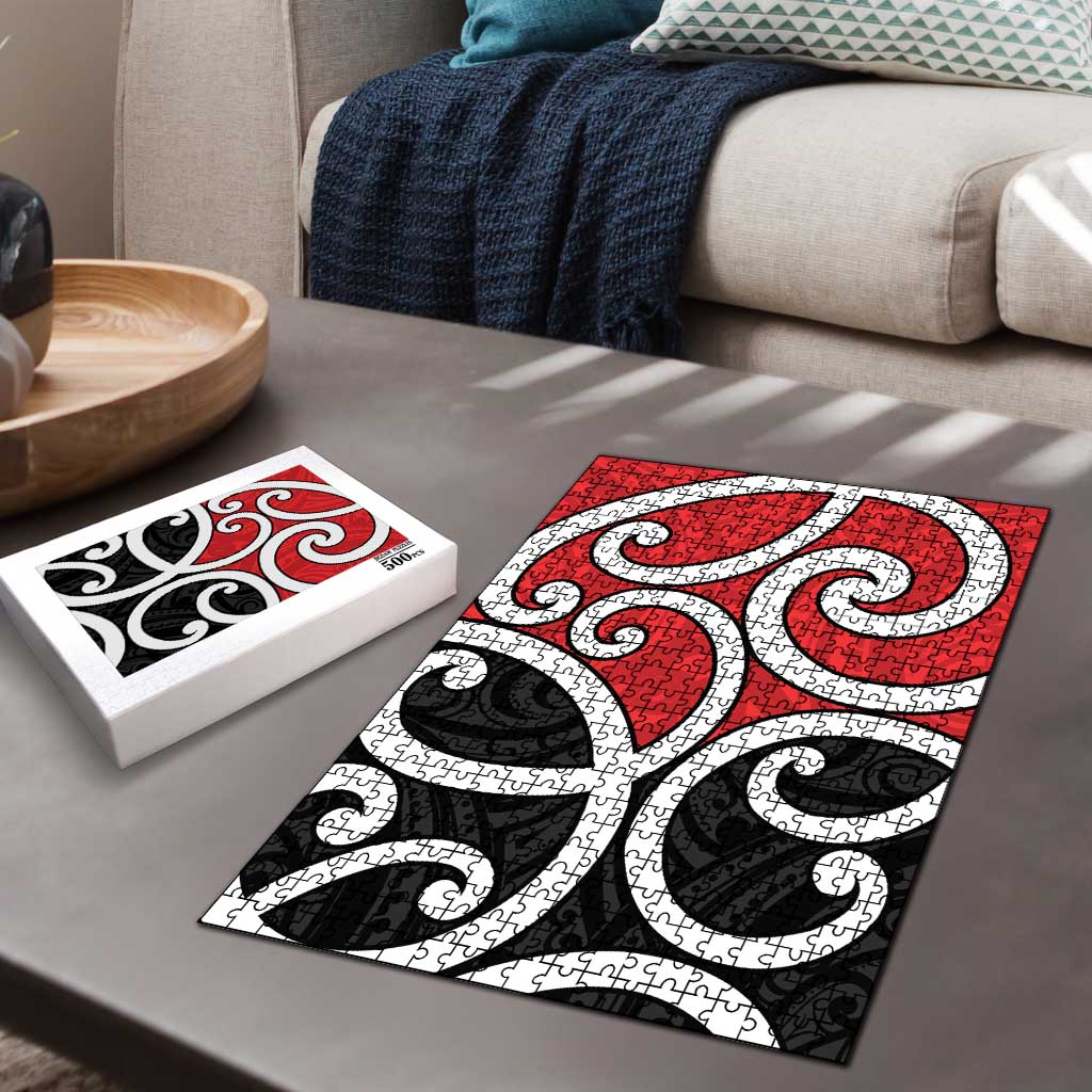 New Zealand Puzzle Maori Koru Tino Rangatiratanga Color - Aussie Hoodie