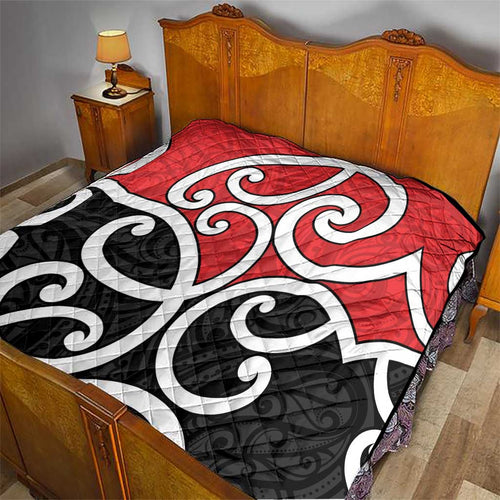 New Zealand Quilt Maori Koru Tino Rangatiratanga Color - Aussie Hoodie