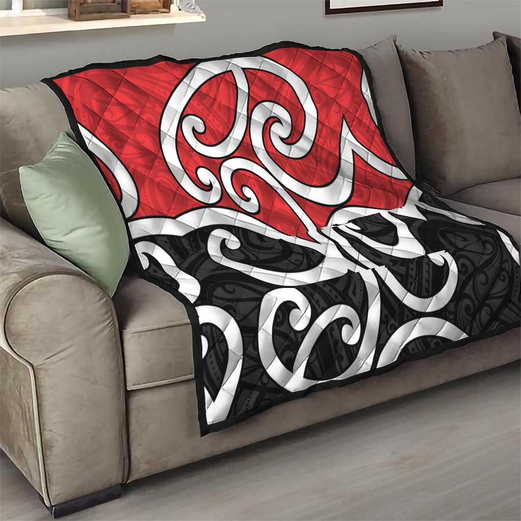 New Zealand Quilt Maori Koru Tino Rangatiratanga Color - Aussie Hoodie
