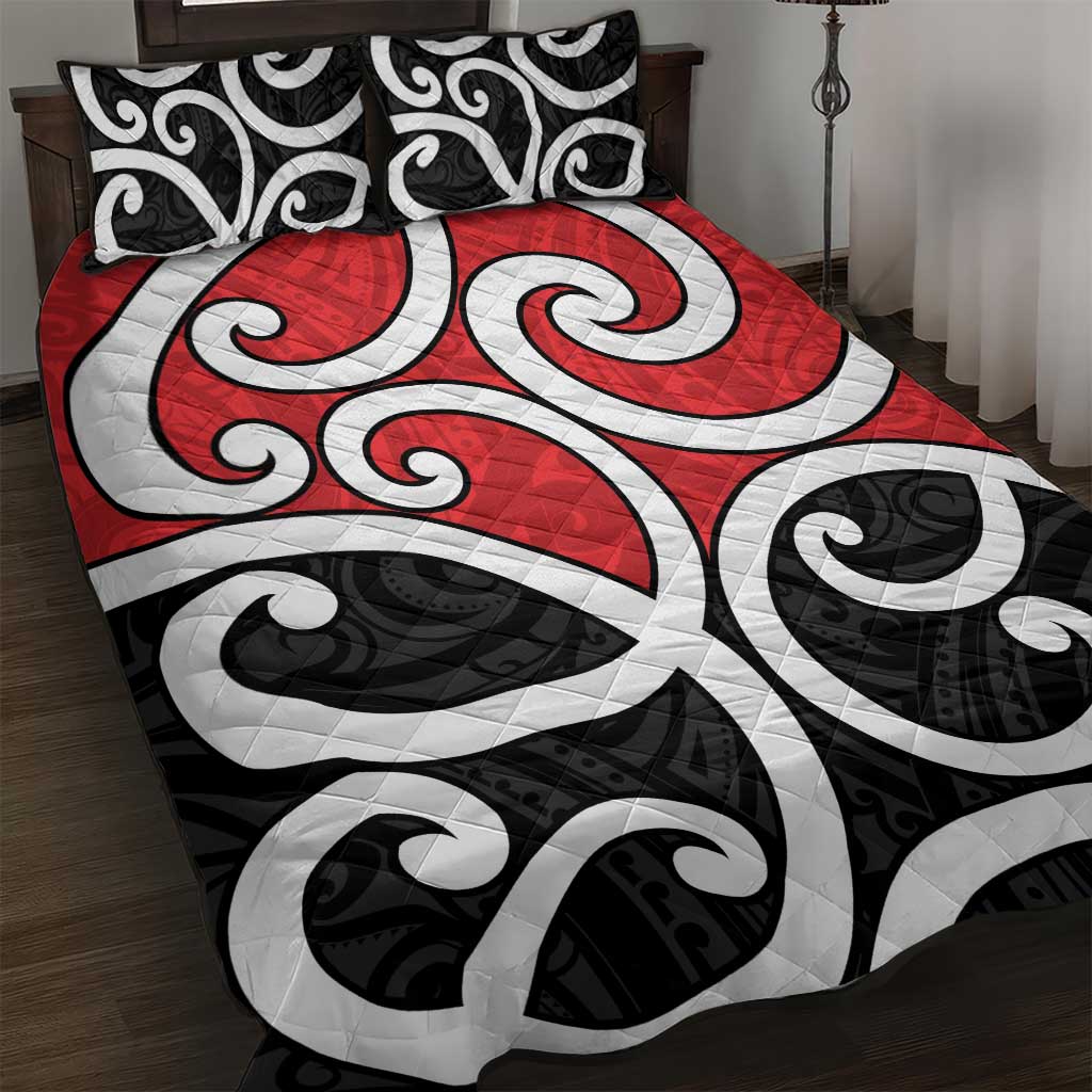 New Zealand Quilt Bed Set Maori Koru Tino Rangatiratanga Color - Aussie Hoodie