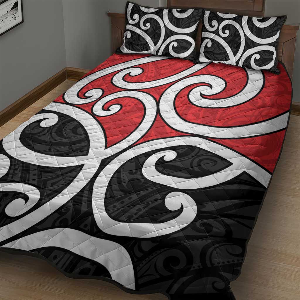 New Zealand Quilt Bed Set Maori Koru Tino Rangatiratanga Color - Aussie Hoodie