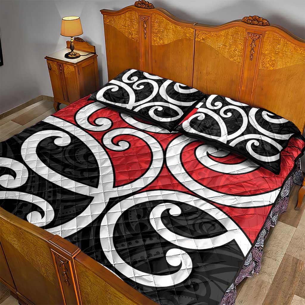 New Zealand Quilt Bed Set Maori Koru Tino Rangatiratanga Color - Aussie Hoodie
