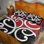 New Zealand Quilt Bed Set Maori Koru Tino Rangatiratanga Color - Aussie Hoodie