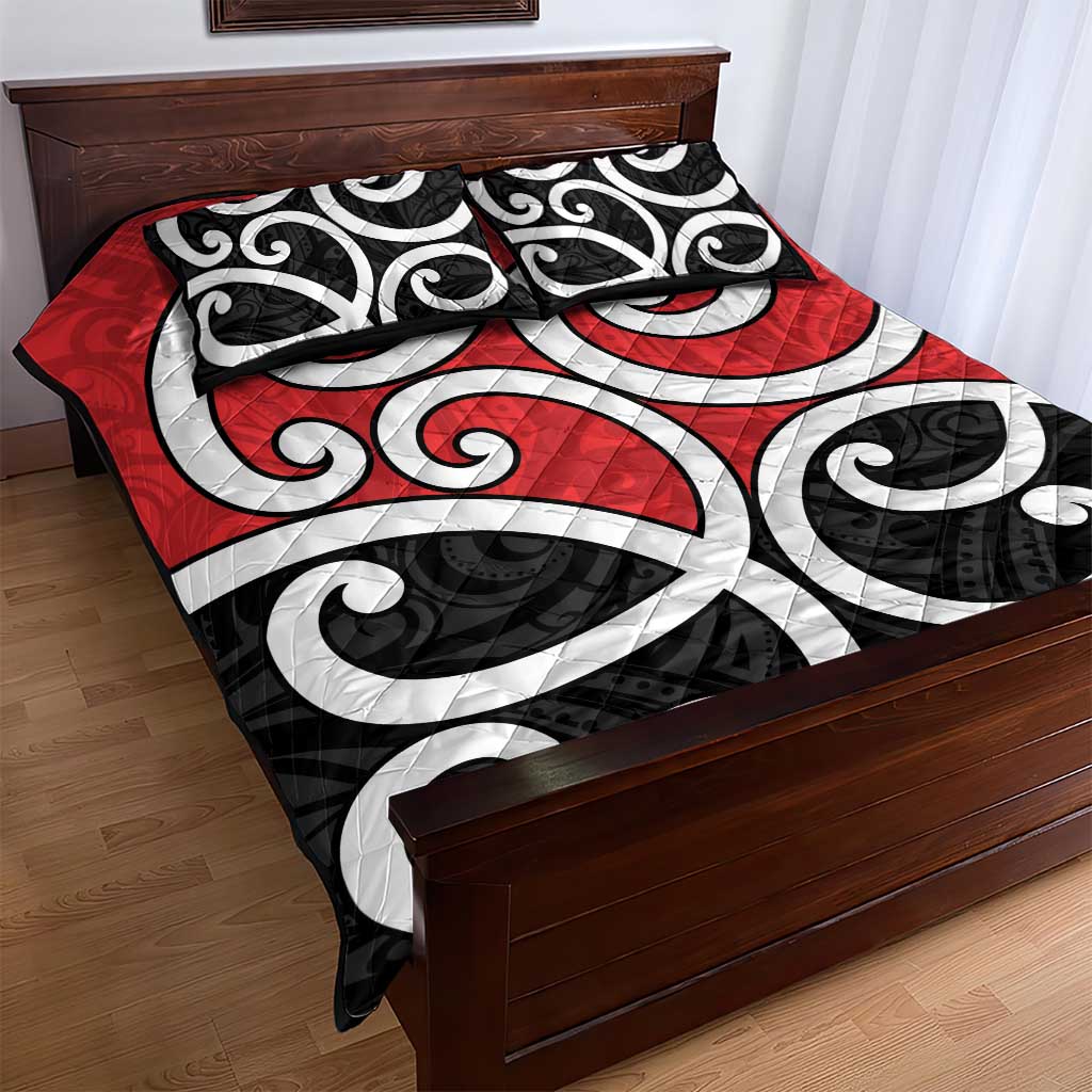 New Zealand Quilt Bed Set Maori Koru Tino Rangatiratanga Color - Aussie Hoodie