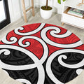 New Zealand Round Carpet Maori Koru Tino Rangatiratanga Color - Aussie Hoodie