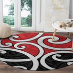 New Zealand Round Carpet Maori Koru Tino Rangatiratanga Color - Aussie Hoodie