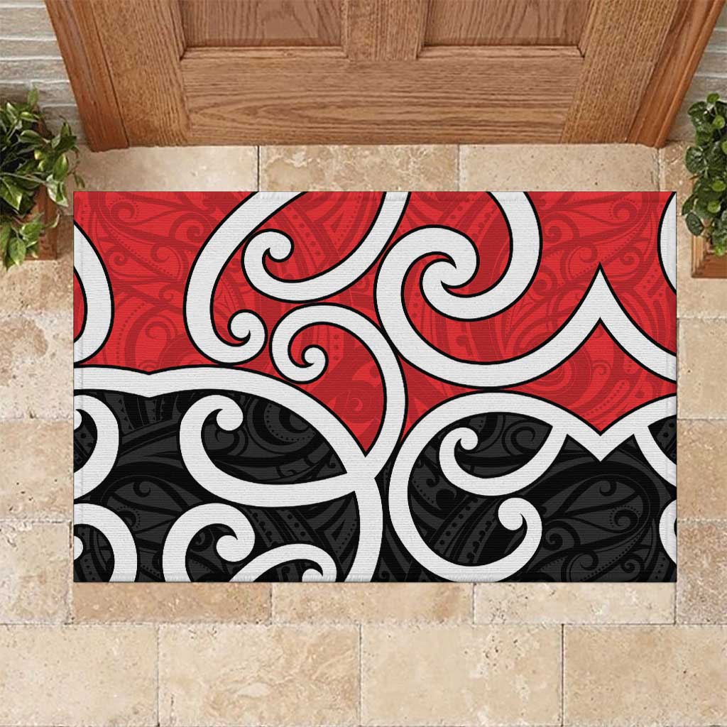 New Zealand Rubber Doormat Maori Koru Tino Rangatiratanga Color - Aussie Hoodie