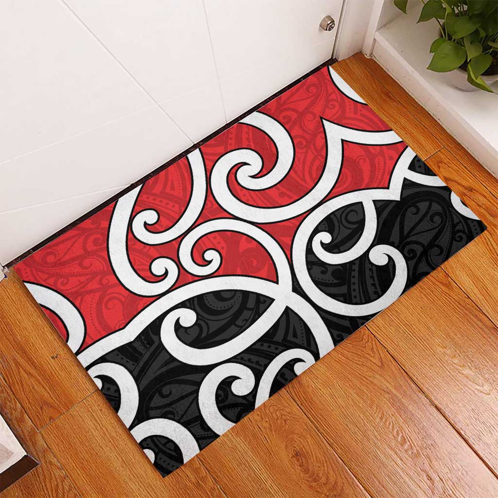 New Zealand Rubber Doormat Maori Koru Tino Rangatiratanga Color - Aussie Hoodie