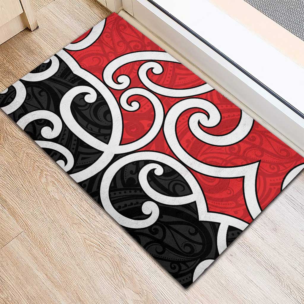 New Zealand Rubber Doormat Maori Koru Tino Rangatiratanga Color - Aussie Hoodie