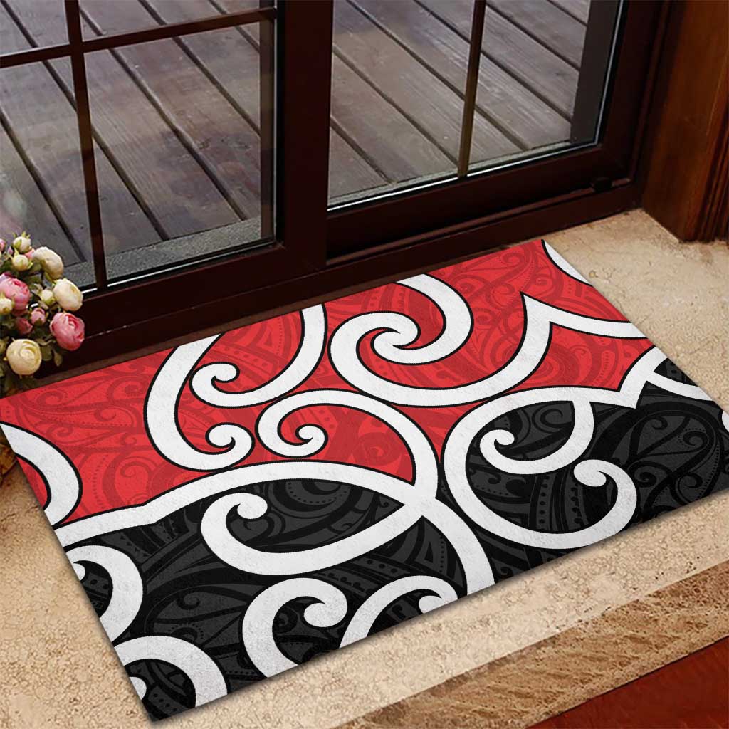 New Zealand Rubber Doormat Maori Koru Tino Rangatiratanga Color - Aussie Hoodie
