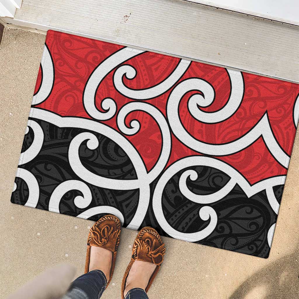 New Zealand Rubber Doormat Maori Koru Tino Rangatiratanga Color - Aussie Hoodie
