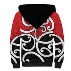 New Zealand Sherpa Hoodie Maori Koru Tino Rangatiratanga Color - Aussie Hoodie