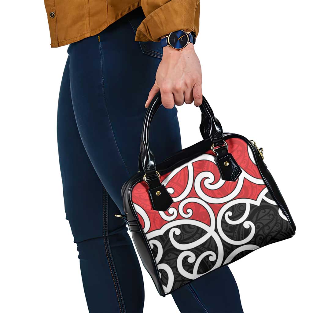 New Zealand Shoulder Handbag Maori Koru Tino Rangatiratanga Color - Aussie Hoodie