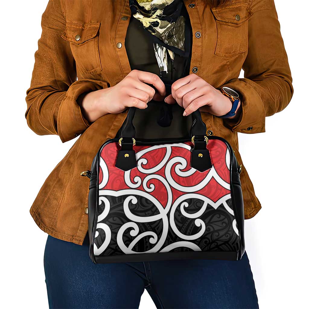 New Zealand Shoulder Handbag Maori Koru Tino Rangatiratanga Color - Aussie Hoodie