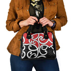New Zealand Shoulder Handbag Maori Koru Tino Rangatiratanga Color - Aussie Hoodie