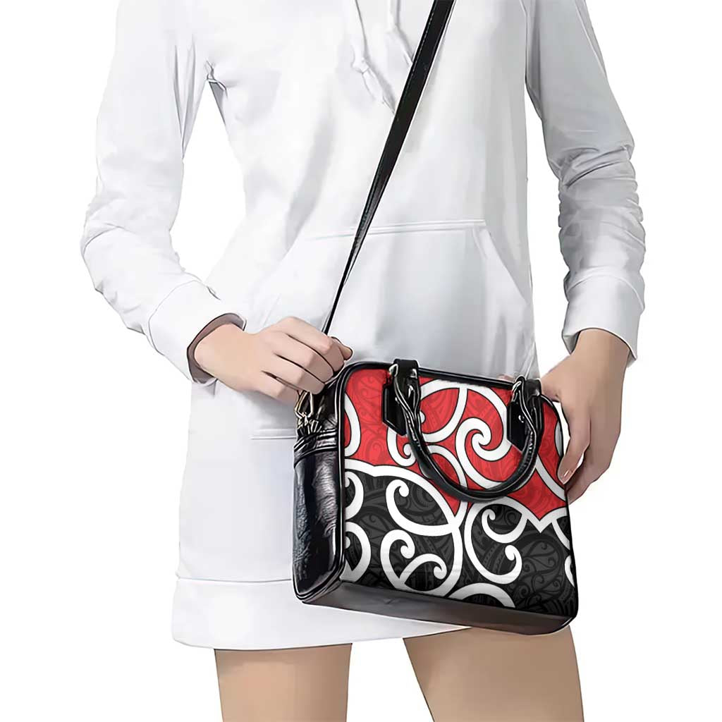 New Zealand Shoulder Handbag Maori Koru Tino Rangatiratanga Color - Aussie Hoodie