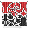 New Zealand Shower Curtain Maori Koru Tino Rangatiratanga Color - Aussie Hoodie
