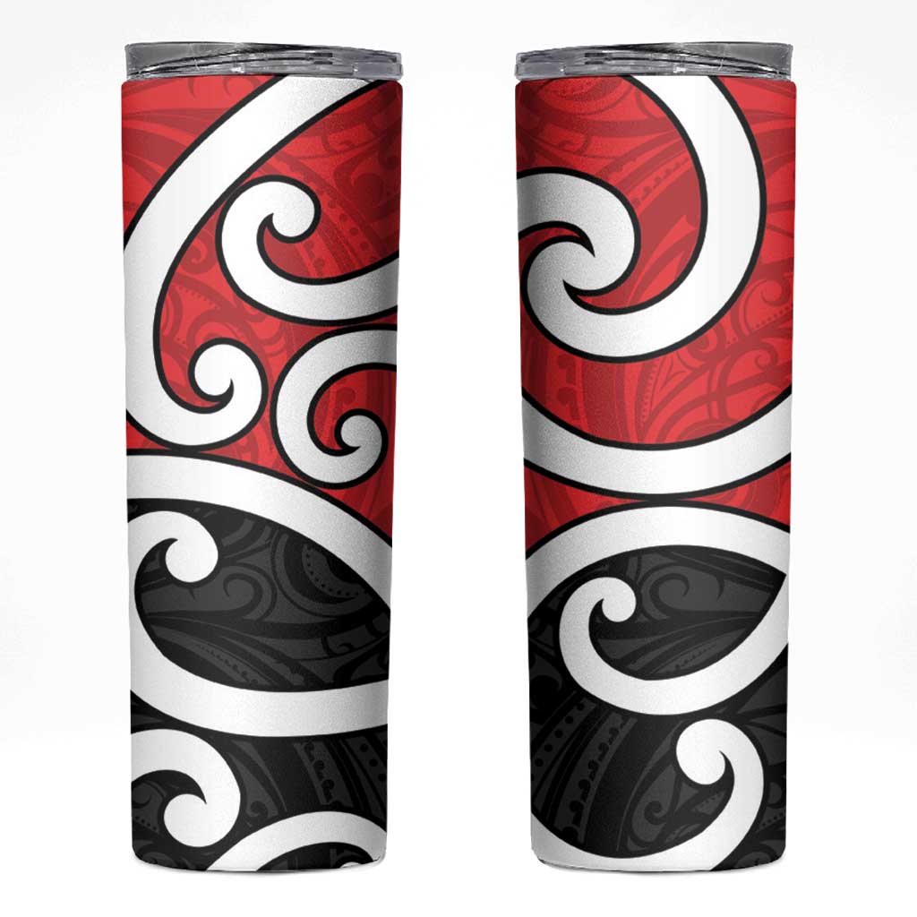 New Zealand Skinny Tumbler Maori Koru Tino Rangatiratanga Color - Aussie Hoodie