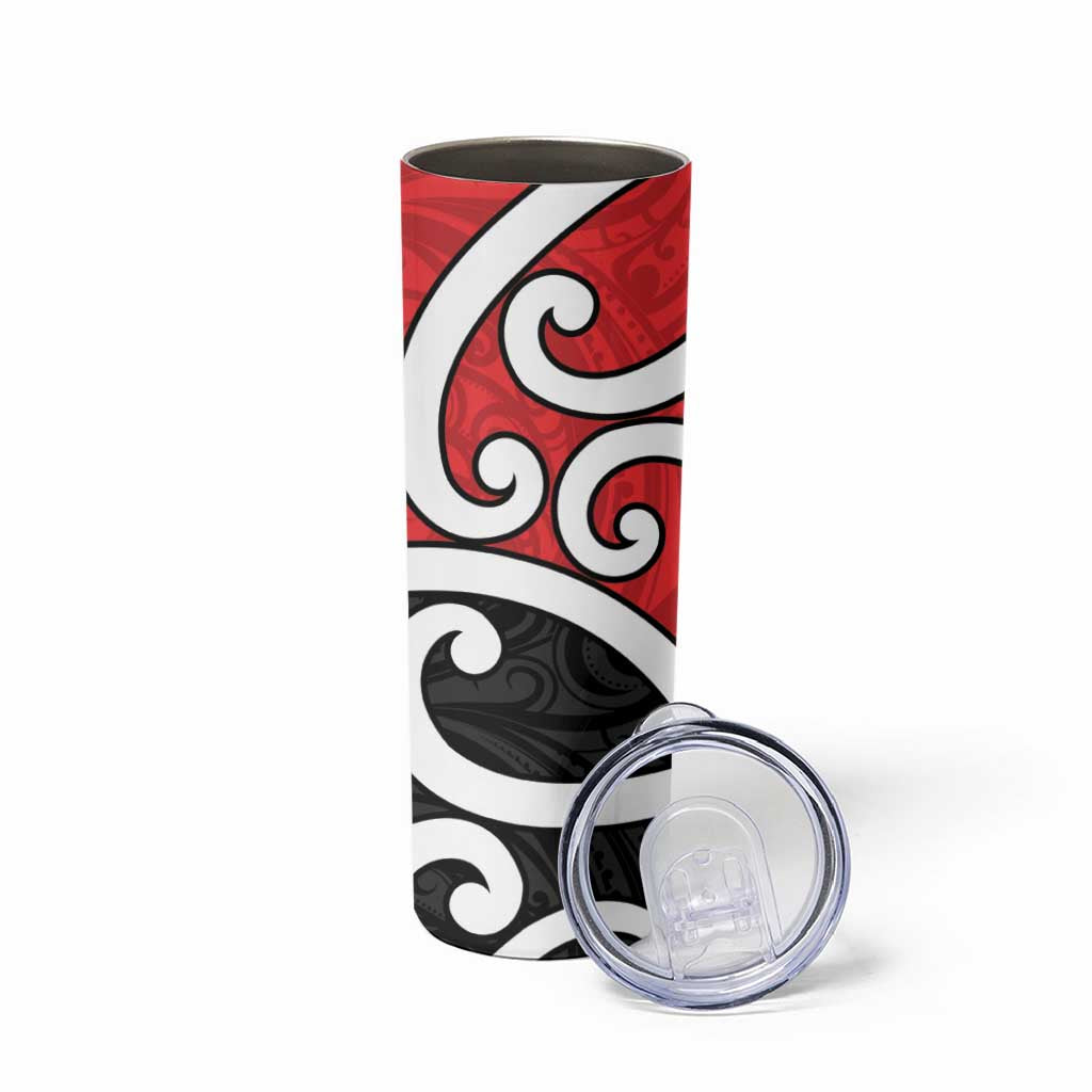 New Zealand Skinny Tumbler Maori Koru Tino Rangatiratanga Color - Aussie Hoodie