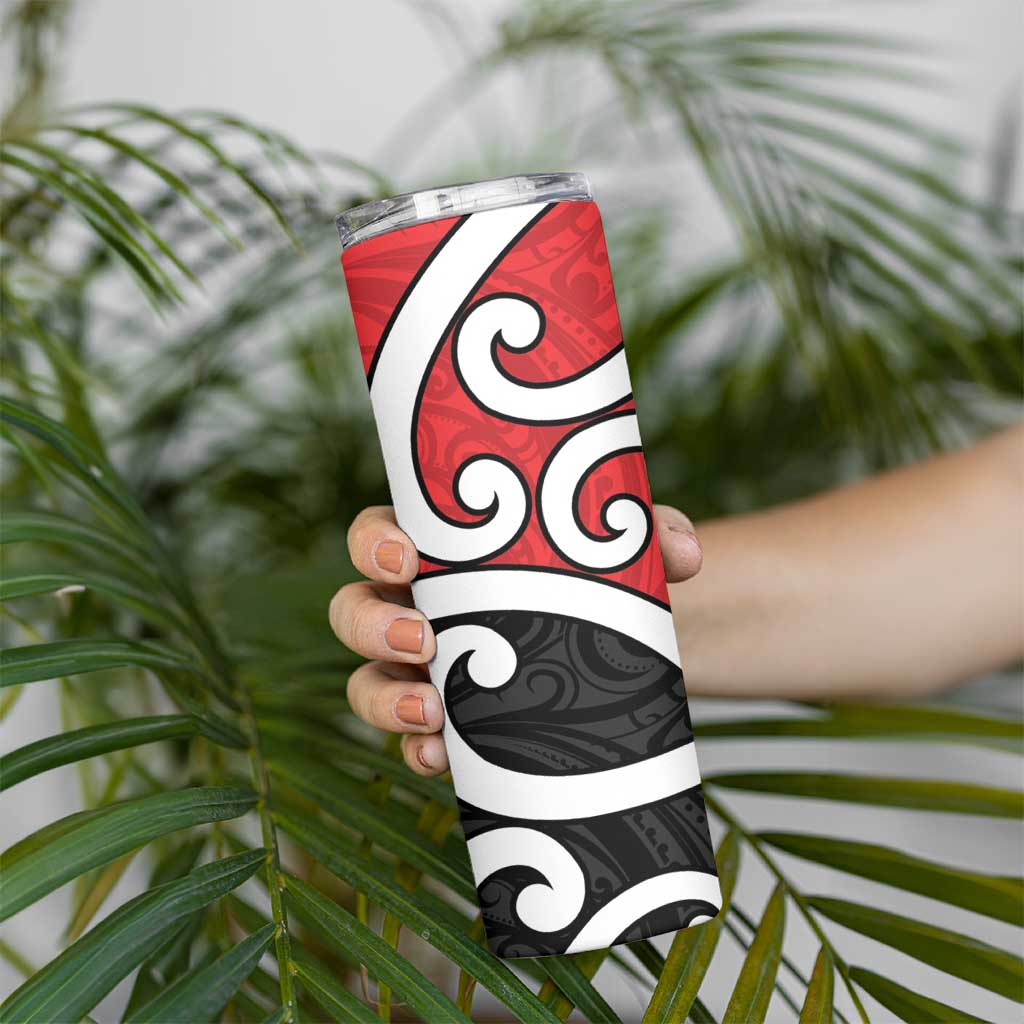 New Zealand Skinny Tumbler Maori Koru Tino Rangatiratanga Color - Aussie Hoodie