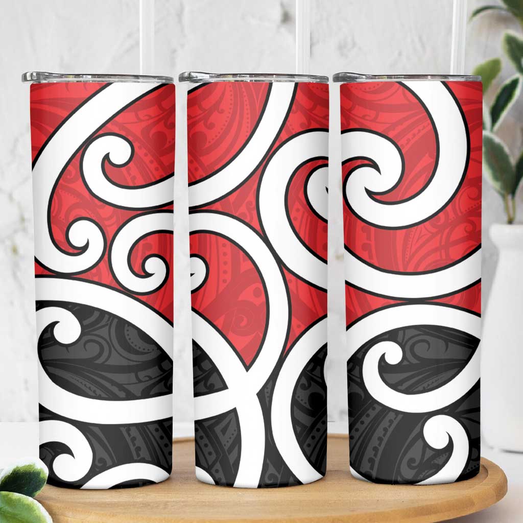 New Zealand Skinny Tumbler Maori Koru Tino Rangatiratanga Color - Aussie Hoodie