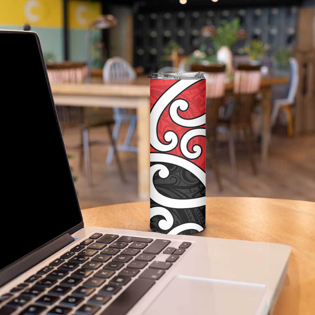 New Zealand Skinny Tumbler Maori Koru Tino Rangatiratanga Color - Aussie Hoodie