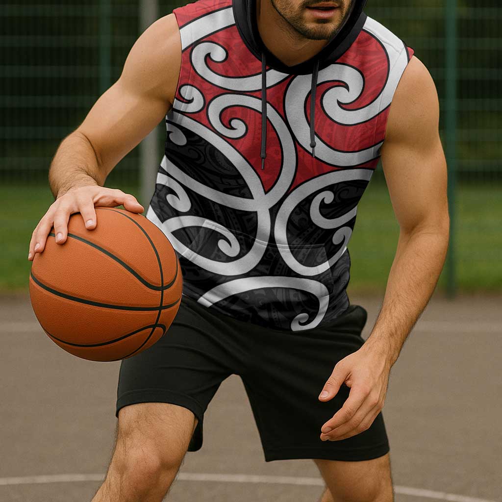 New Zealand Sleeveless Hoodie Maori Koru Tino Rangatiratanga Color - Aussie Hoodie