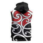 New Zealand Sleeveless Zip Hoodie Maori Koru Tino Rangatiratanga Color LT14