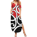 New Zealand Summer Maxi Dress Maori Koru Tino Rangatiratanga Color - Aussie Hoodie