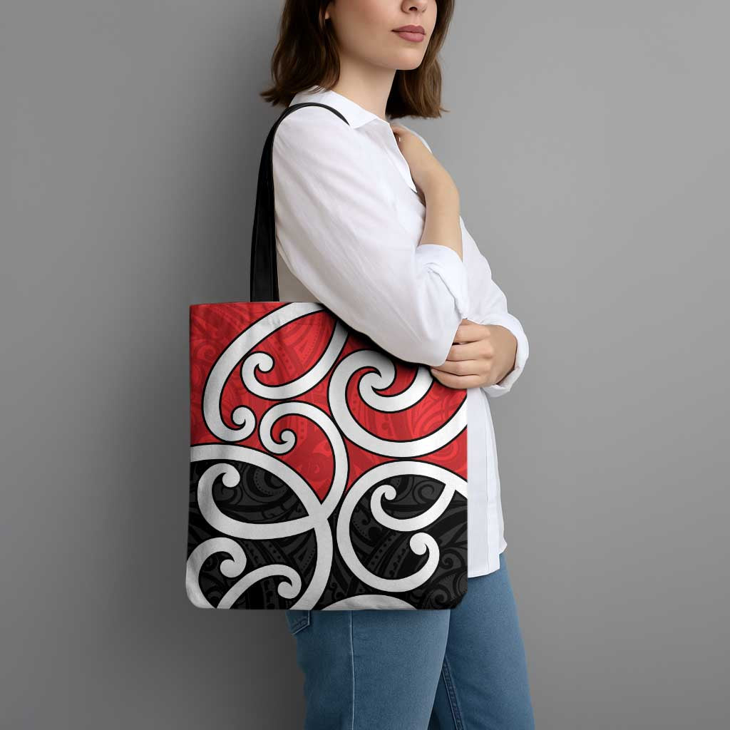 New Zealand Tote Bag Maori Koru Tino Rangatiratanga Color - Aussie Hoodie