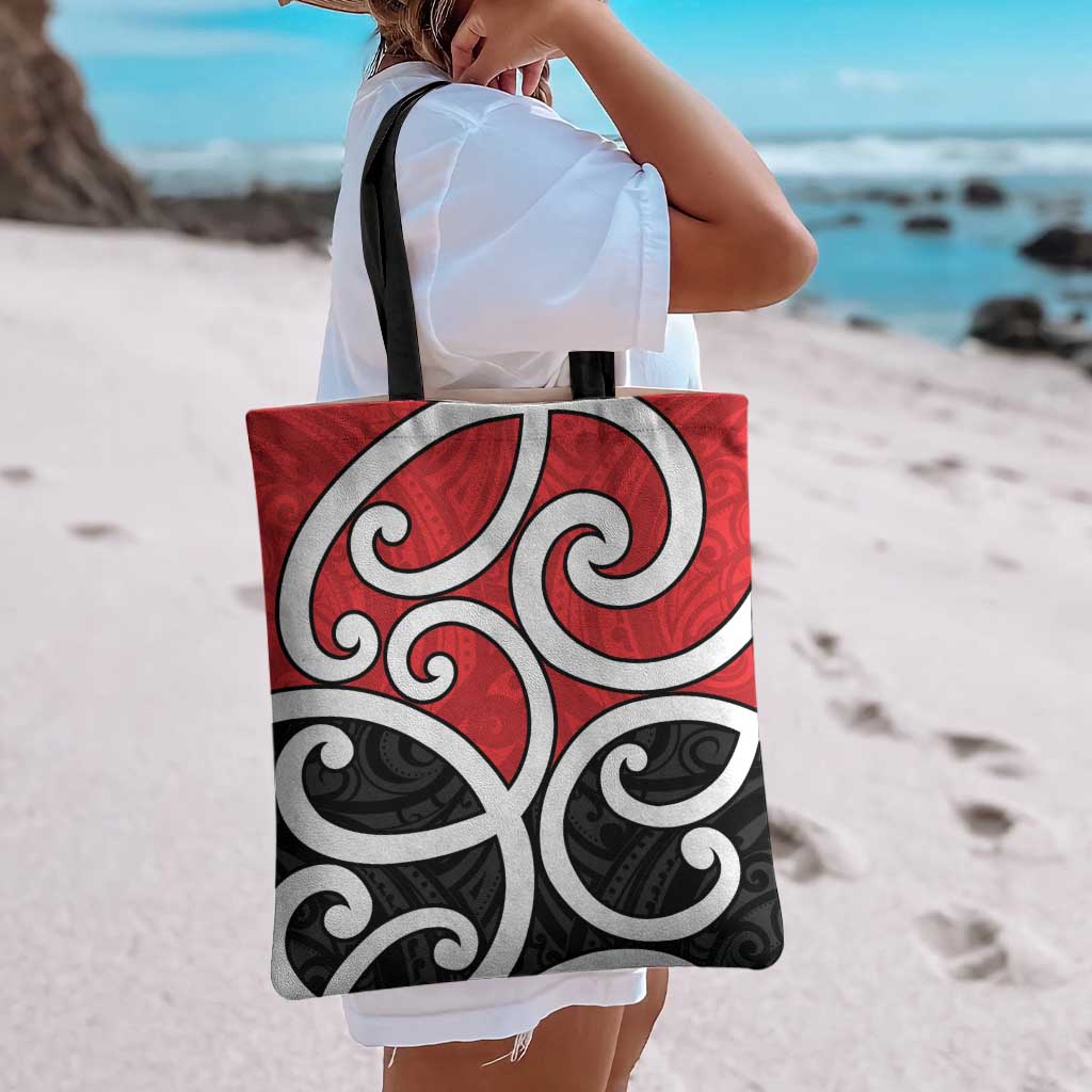 New Zealand Tote Bag Maori Koru Tino Rangatiratanga Color - Aussie Hoodie