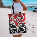 New Zealand Tote Bag Maori Koru Tino Rangatiratanga Color - Aussie Hoodie