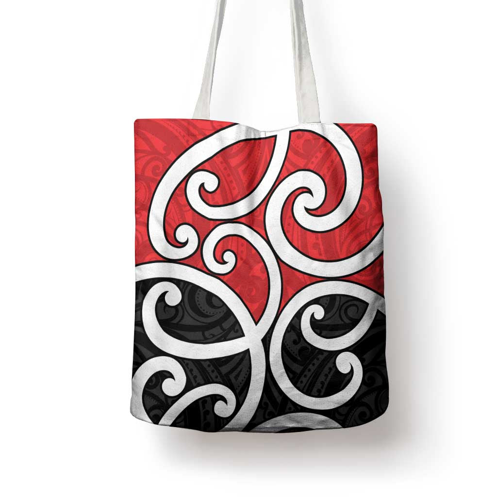 New Zealand Tote Bag Maori Koru Tino Rangatiratanga Color - Aussie Hoodie